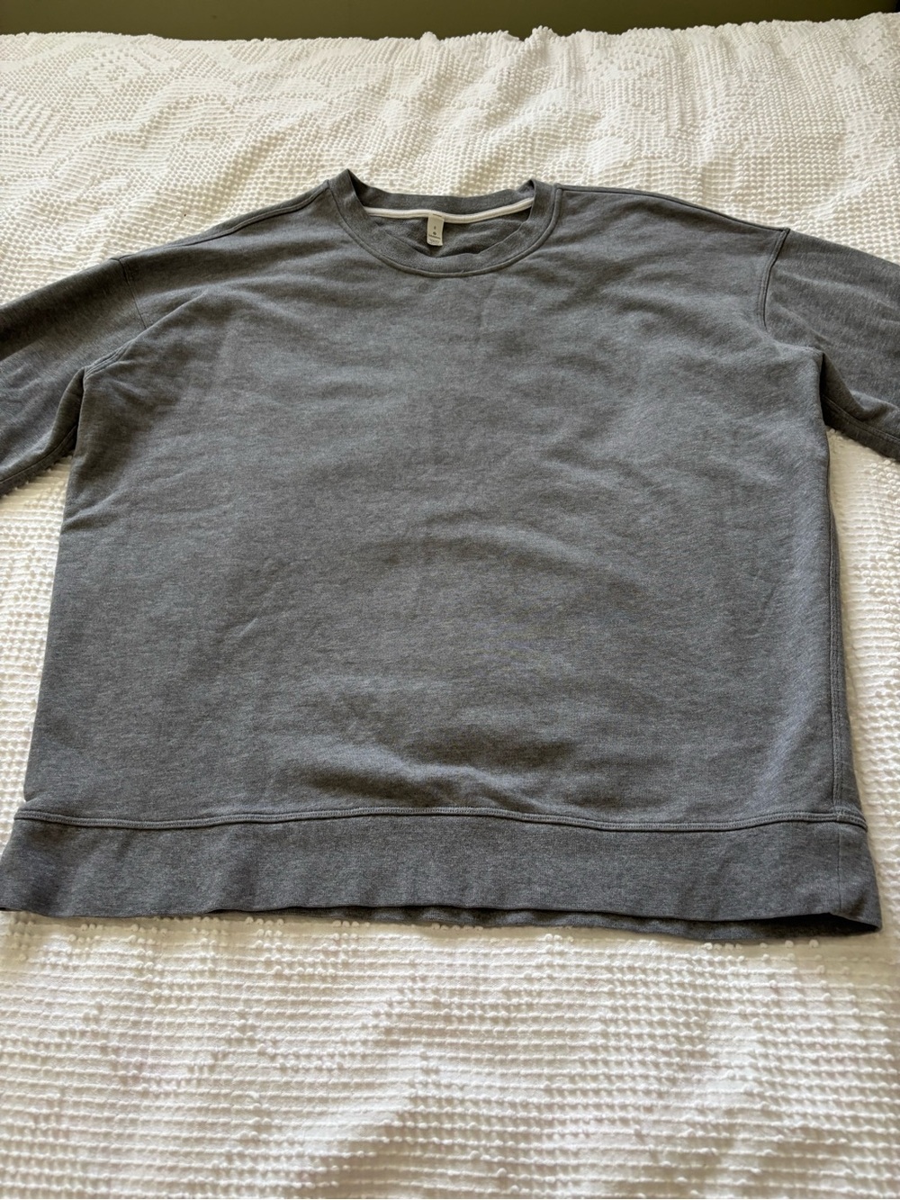 Lululemon Perfectly Oversized Crew Heathered Grey Size 8